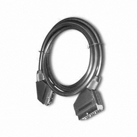 Cable SCART de 21 pines macho a macho, contactos dorados, cubierta de PVC resistente, alta durabilidad. for sale at factory direct price