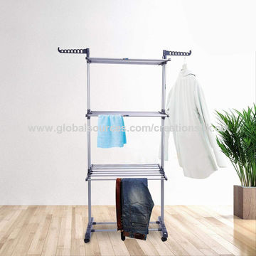 Layer Stainless Steel Clothes Drying Rack Wholesale Hong