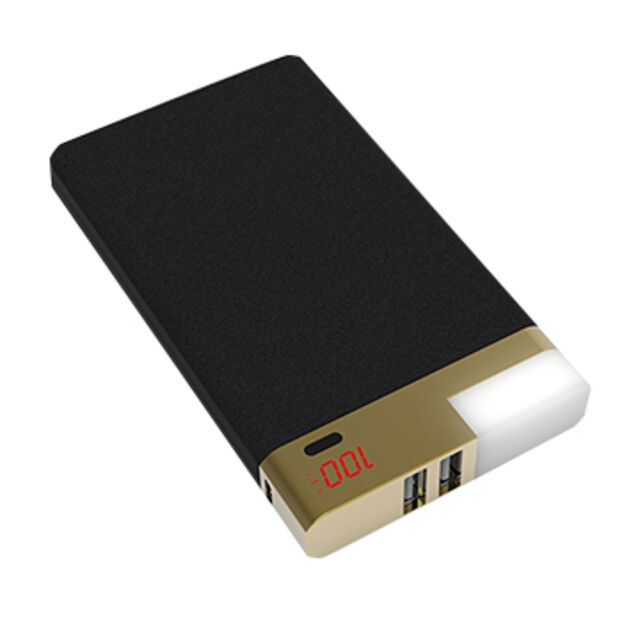 Tragbarer Akku-Backup 10000mAh Schnellladung Ultrakompakte Powerbank mit LED-Taschenlampe