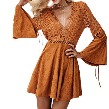 Sexy Lace Up V Neck Boho Dress Hollow Out Flare Sleeve Winter Mini Dress - China Wholesale Sexy V Neck Hollow Out Flare Sleeve Winter Dress $6.8 from Guangzhou Chuansui Fashion Garment Sexy Lace Up V Neck Boho Dress Hollow Out Flare Sleeve Winter Mini Dress - China Wholesale Sexy V Neck Hollow Out Flare Sleeve Winter Dress $6.8 from Guangzhou Chuansui Fashion Garment