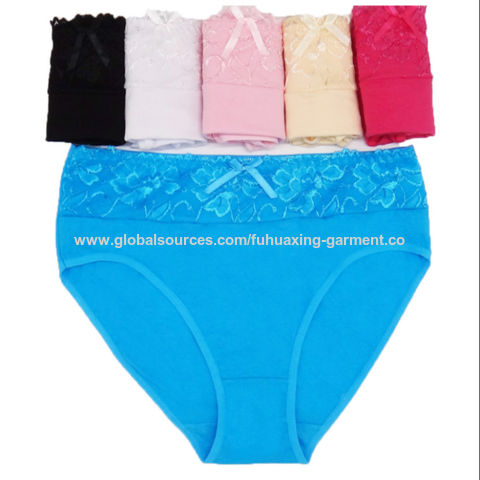 Buy Wholesale China Plus Size Cotton Panties,high Cut Ladies Underwear  Briefs & Cotton Panties at USD 0.65