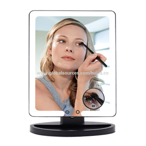 China Premium touch sensor table top lighted makeup mirrors with 3