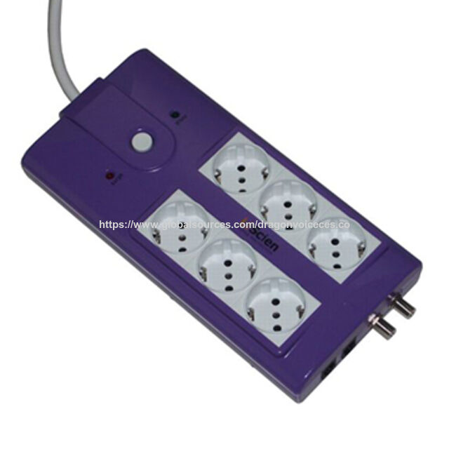 Regleta con protección contra sobretensiones de 6 tomas tipo Italia for sale at factory direct price