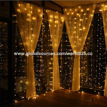 Details about   3X3M 300 Led Curtain String Fairy Lights Wedding Indoor Outdoor Christmas Party 