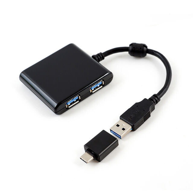 Hub USB 3.1 con Adaptador USB-C, Alimentado por Bus, Negro for sale at factory direct price