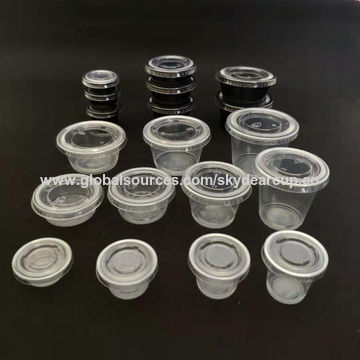 Plastic Sauce Cup with Lid 1oz, 1.5oz, 2oz, 3oz, 4oz for Restaurant - China  Plastic Container and Sauce Container price