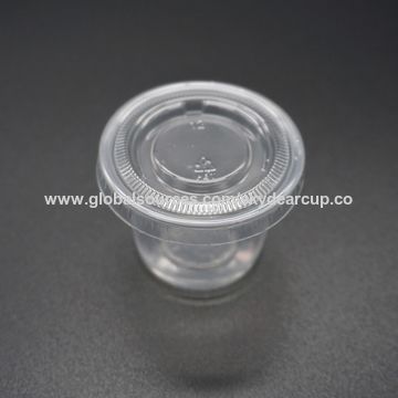 1oz 1.5oz 2oz 3oz 4oz Chilli Sauce Cups Disposable Plastic Round Small PP  material Dipping