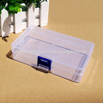 Contenedores pequeños de plástico transparente, caja de almacenamiento con  tapa