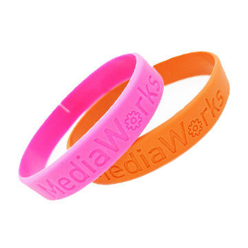 Medical Alert silicone wrist band debossed for sale at factory direct price