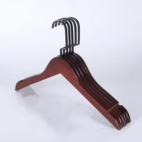 Black Flat Hook Hanger Clothes Wood Hanger For Women - China Wholesale  Wooden Clothes Hangers $0.35 from Richforth Home Products & Fashion  Accessories Company.