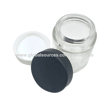 China Child Proof Glass Jars 1oz Transparent Glass Container with Childproof  Cap Manufacturer and Supplier