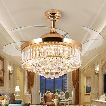 Modern Chandelier Ceiling Fans Crystal, Ceiling Fans And Chandeliers Matching