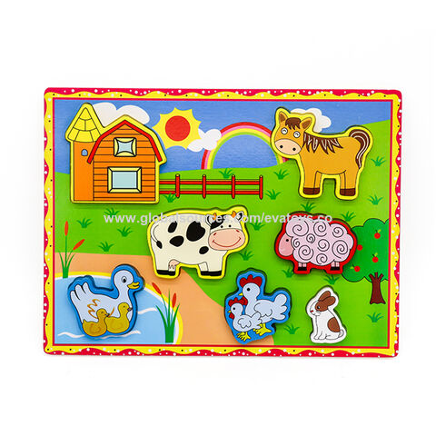 Buy Wholesale China 2019 New Design Early Learning Wooden Farm Animal ...