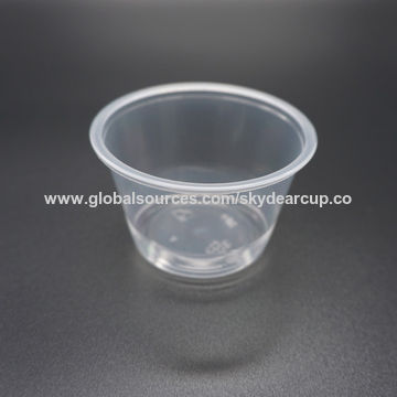 1oz 1.5oz 2oz 3oz 4oz Chilli Sauce Cups Disposable Plastic Round Small PP  material Dipping Sauce containers