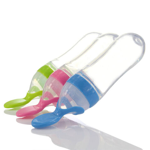 Buy Wholesale China Baby Bpa Free High Quality Baby Food Feeder Spoon With  Silicone Suction Cup & Slicone Baby Safe Feeders at USD 1.52