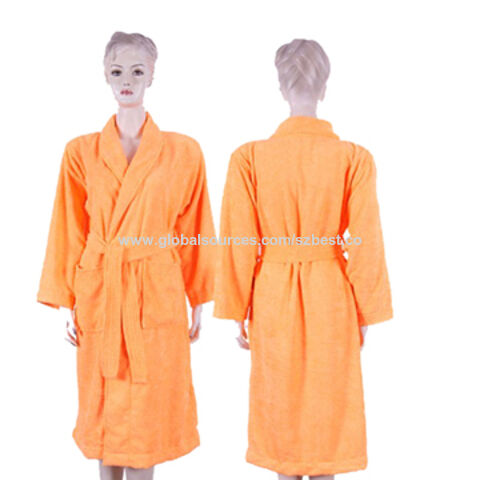 Peignoir en microfibre Terry, peignoir en tissu éponge, peignoir pour adultes, 100% microfibre, super doux, confortable, sèche rapidement, taille unique, couleur unie.