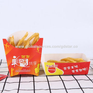 Custom disposable french fries paper cup/fried chicken box/Chips paper ...