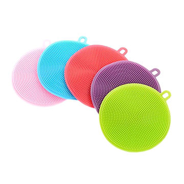 Food Grade Silicone Dish Sponge Antibacterial Magic Sponge Mildew-Free ...