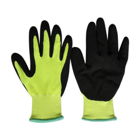 Sicherheitshandschuhe, hergestellt aus 13gg Gauge Fluoreszenzgaze mit Nitrilbeschichtung, zum Schutz der Hände for sale at factory direct price