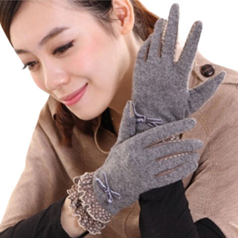 Modische Touchscreen-Handschuhe für Damen, 100% Acryl, OEM-Bestellungen willkommen - Intelligente Handschuhe für Touchscreens im Großhandel