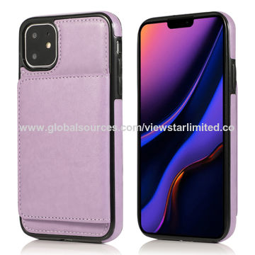 Caja superior del teléfono de la cartera del cuero de la PU del caballo loco del precio de fábrica para Iphone11,Iphone11 favorable