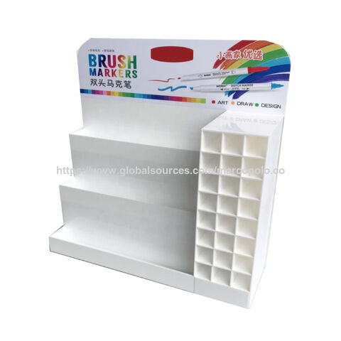 Customized design acrylic pen display stand brush markers display pen dispenser