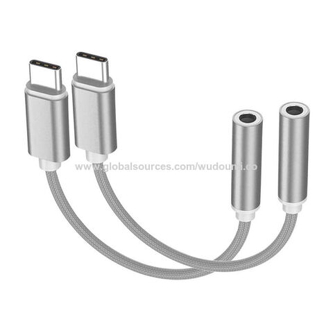 USB-C Headphone Adapter for iPhone 15/Pro/Max/Plus - Earphone 3.5mm Jack  Type-C Charger Port Splitter Mic Support for iPhone 15/Pro/Max/Plus 