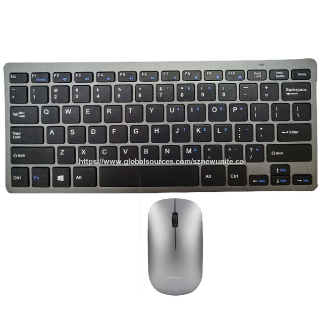 Ensemble Clavier et Souris Portable Slim 2.4G avec Nano Récepteur USB - Souris Optique Sans Fil