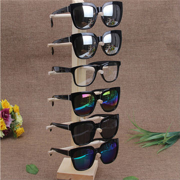 Wholesale Fashion Glasses Cases 6 Grids Sunglasses Display Box Sunglasses  Display Glasses Display Props Jewelry Organizer Tray