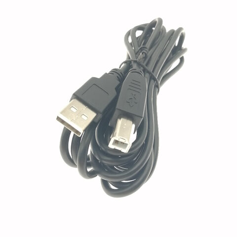 USB 2.0 A-zu-B-Druckerkabel 2m, elastisches PVC schwarz, USB 2.0 A Stecker auf B Stecker Kabel für Drucker
