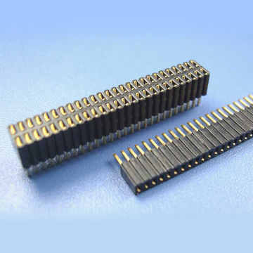 Female Headers, 1.27mm Pitch, Single/dual-row And Straight Dip Type ...