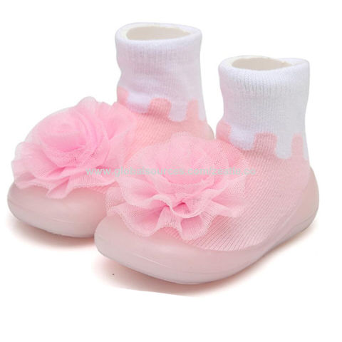 Baby Socks with Rubber Soles Sock Shoes Baby Girl Newborn Non Slip Toddler Shoes Socks