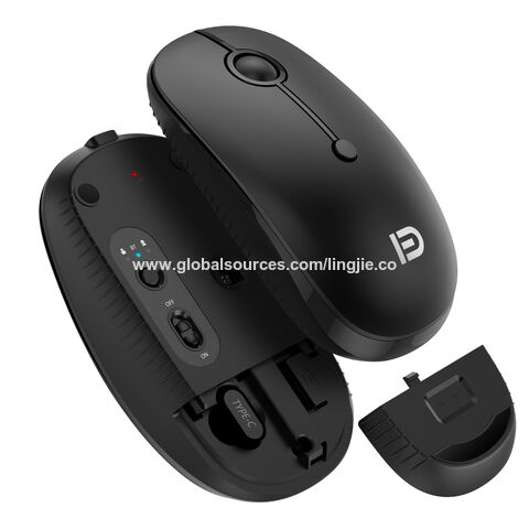 Type C Wireless Mouse, 2.4G USB C Computer Cordless Mice with USB and Type C  Receiver Compatible with Notebook, Computer, PC, Laptop, Computer, MacBook  and all Type-C Device 