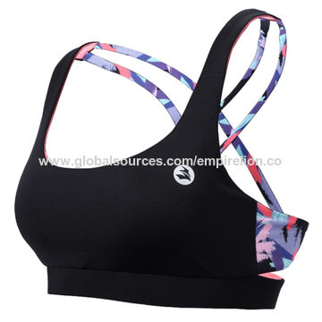 Open Back Strappy Sports Bra in Orange main image 0