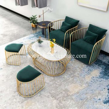 Modern Desgin Metal Frame Hotel Iron Art Living Room Single Seat