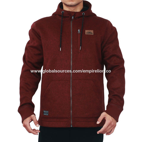 Buy Wholesale China Men s Bonded Zip Thru Hoodie Warm Cosy Thermal