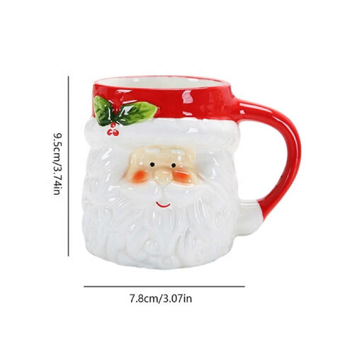 Tazas de Cerámica Navideñas 3D al por Mayor con Diseño de Papá Noel y Muñeco de Nieve for sale at factory direct price
