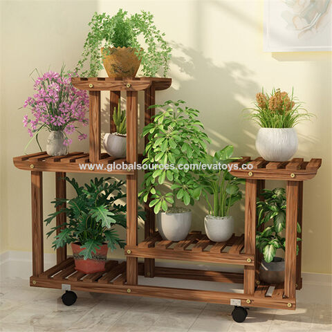 Flower Pot Shelf Stand, Wooden Pot Stand Design