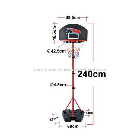 Buy Wholesale China 240cm Basketball Stand W/69.5*68cm Plate,φ42.5cm ...