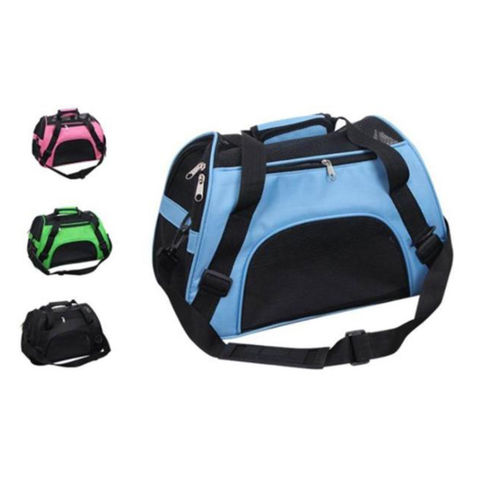 Bolsa de transporte expandible aprobada por aerolíneas para mascotas con cama de felpa y cierre de seguridad