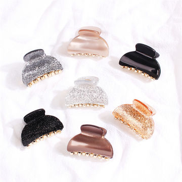 Details about   Stylish Shiny Glitter Big Acrylic Hair Claw Crab Clamp Hair Clip Hair Accessory 