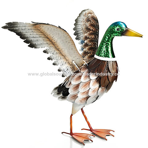 Whole China Bsci Factory Powder Coated Metal Duck Flying Statues Garden Ornaments Farm Decoration At Usd 7 25 Global Sources - Angel Wings Wall Art Asda