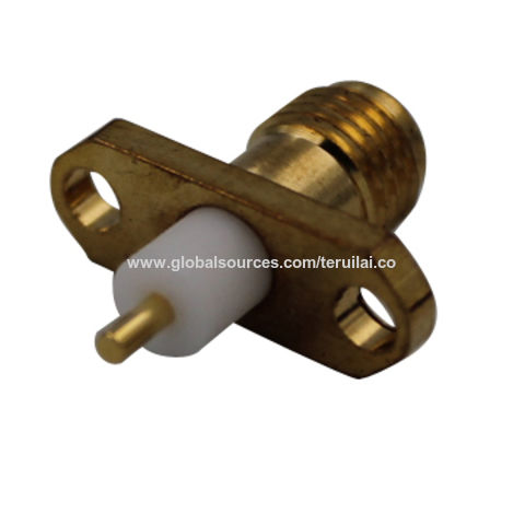 SMA Vertical Type Female Seat Connector 180° 2x RF Coaxial Connectors