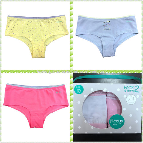 Bragas de algodón orgánico para niñas y niños (2 Pk ropa interior)