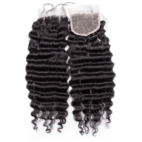 Paquetes de cabello humano virgen indio, onda profunda, baratos con cierre - Cabello humano virgen indio de calidad al por mayor for sale at factory direct price