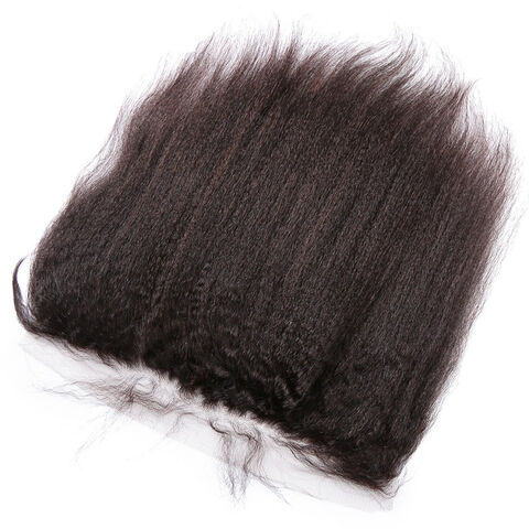 Cabello Brasileño Rizado Afro con Frontal 13x4 de Encaje Libre de Oreja a Oreja for sale at factory direct price