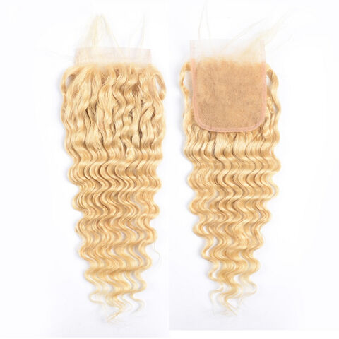 Cierre Deep Wave Brasileño 613 Cabello 100% Humano Pre Depilado con Baby Hair - Calidad Premium para Extensiones for sale at factory direct price