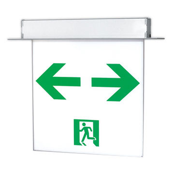 LED exit sign lights ceiling inlay model type,panel size 130*130, led ...
