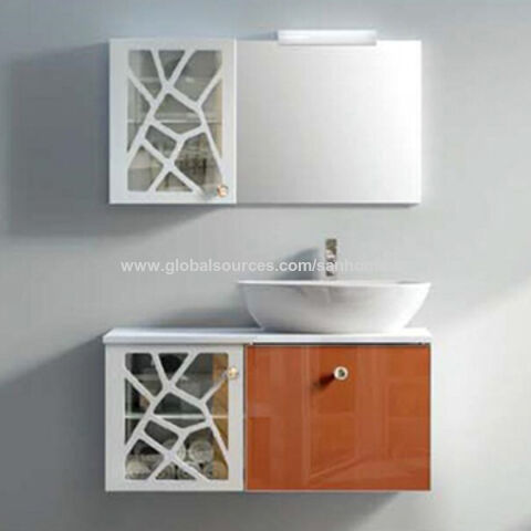 Modern Bath Waterproof Wooden Wall Mounted Bathroom Vanity - China Vanity  Cabinet, Bathroom Cabinet