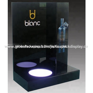 Rotating Bottle Countertop Pop Displays, 100% Black Acrylic, Led ...